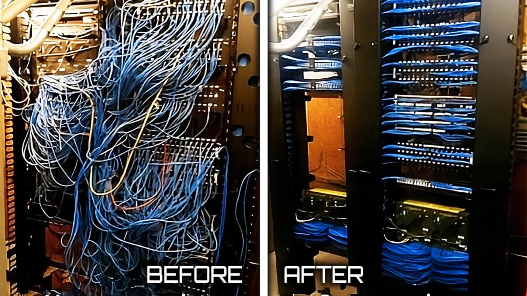 Structured Cabling - Before and After